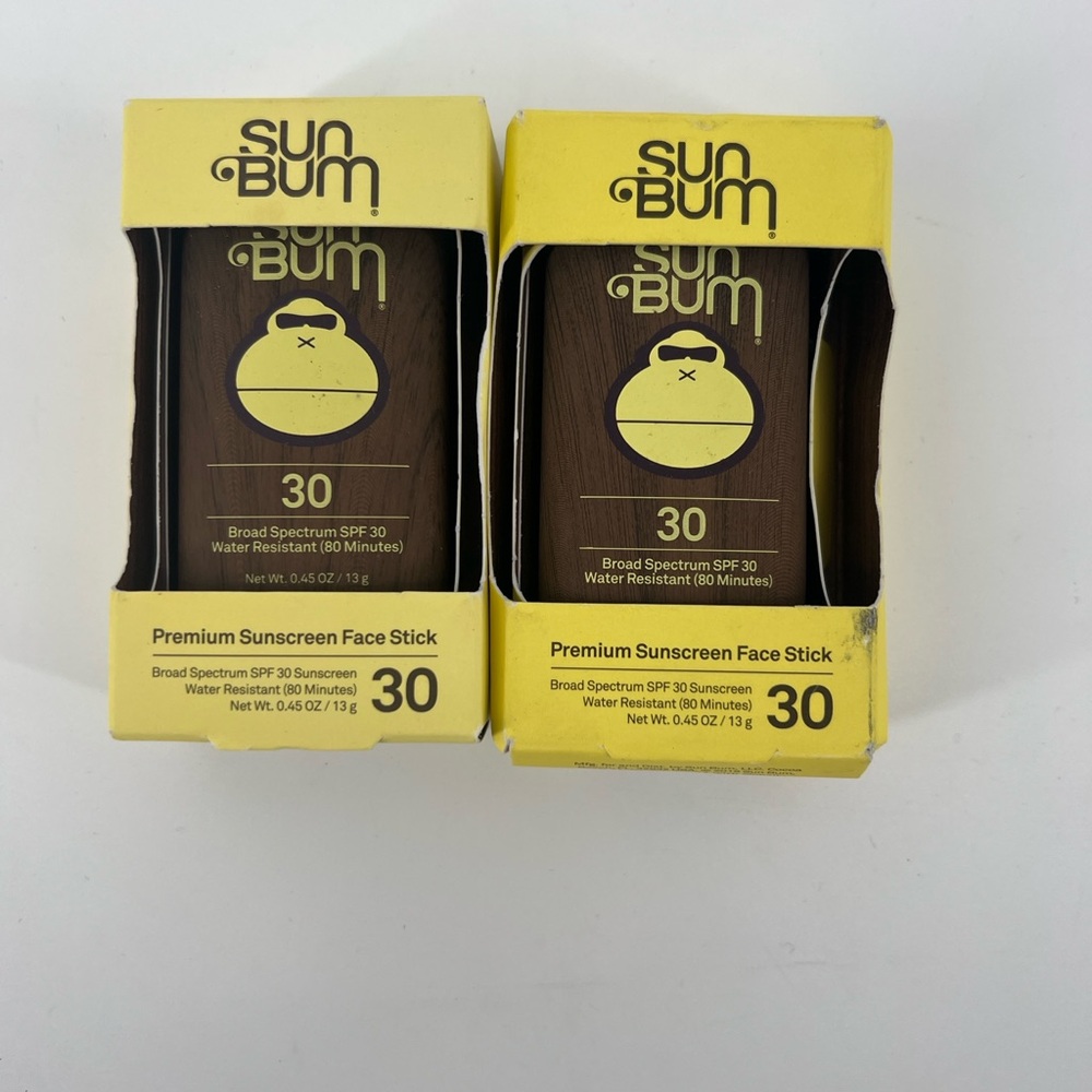 Sun Bum Premium Sunscreen Face Stick SPF 30 Lot of 2 Exp 11/24 and 01/25 NEW